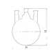 колба круглодонная с 3-мя параллельными горловинами КГП-3-1-1000-29-14-14